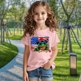 thumbnail image 3 of FamilyThread Toddler Kids Boys Girls American Flag Cotton T-shirt Fashion Cute Round Neck Print Tee Short Sleeve For 3-9 Years, 3 of 8