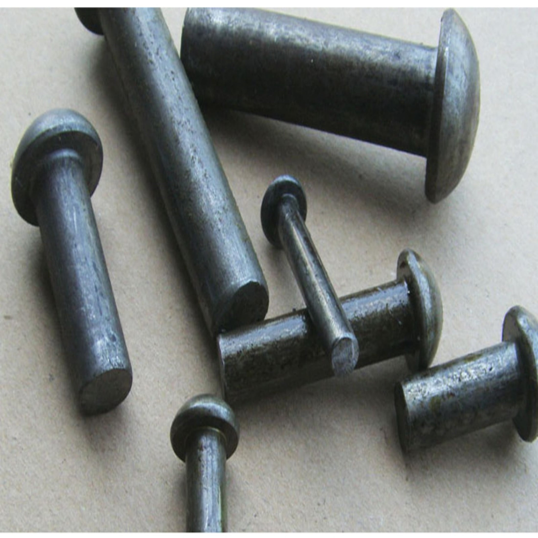 1 Kg of Iron Half -Headed Solid Iron Rivets 12x70mm (about 12 pieces).