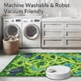 thumbnail image 5 of ODIKA 4'x6' Machine Washable Non-Slip Area Rug, Colorful Dinosaur Expedition Route High Traffic Rug, Green, 8478, 5 of 7