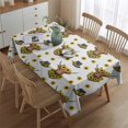 thumbnail image 2 of White Highland Cow Sunflower Hat Pattern Rectangle Tablecloth 60"x84",Waterproof Polyester Rectangle Table Cloth, Wipeable Spillproof Polyester Tablecloth for Dining, Camping, Indoor and Outdoor, 2 of 5