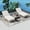 Creamy White, variant on DTTRA 77.8" Wicker Outdoor Chaise Lounge Chair with Wheels, PE Rattan Patio Recliner Sunbed with 5-Position Adjustable Backrest & Washable Cushion for Poolside Deck Garden, Brown