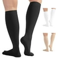 thumbnail image 4 of Mojo Compression Socks for Travel Unisex Wide Calf 20-30mmHg Black 7X-Large, 4 of 5