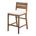 thumbnail image 6 of Walker Edison Modern Acacia Wood Patio Counter Stools, Set of 2, Brown, 6 of 11