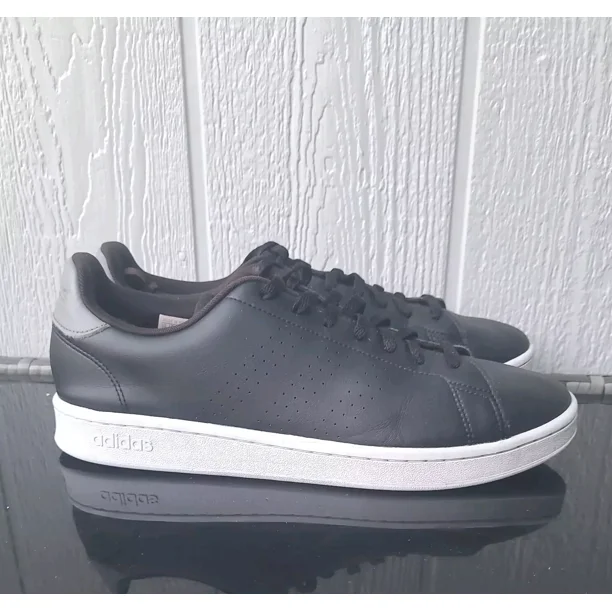 Excellent - Ad-id-as Mens Advantage F36431 Black Casual Shoes Sneakers Size 12