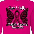 thumbnail image 4 of Inktastic Multiple Myeloma Cancer Awareness Hope & Faith with Butterfly Ribbon Long Sleeve T-Shirt, 4 of 5
