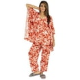 thumbnail image 5 of Phagun Pajamas Set For Women Printed Kaftan Sleepwear kimono Sleeve Asian Nightwear, 5 of 7