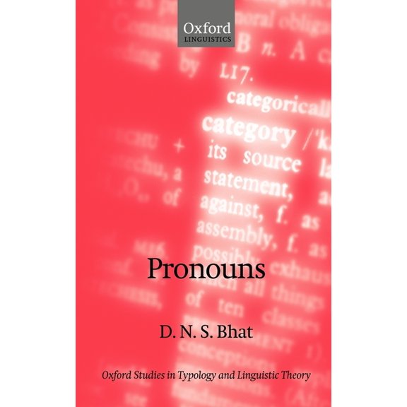 Oxford Studies in Typology and Linguisti Pronouns, (Hardcover)