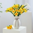 thumbnail image 5 of 6/12PCS Artificial Flower Silk Daffodils Flowers with Long Stem Spring Flower for Wedding Home Office Floral Arrangement Décor, 5 of 6
