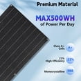 thumbnail image 6 of KEPEAK 100W 12V Flexible Solar Panel Monocrystalline Cell Semi-Flexible for Marine RV Trailer Boat Cabin Van Car Uneven Surfaces, 6 of 9