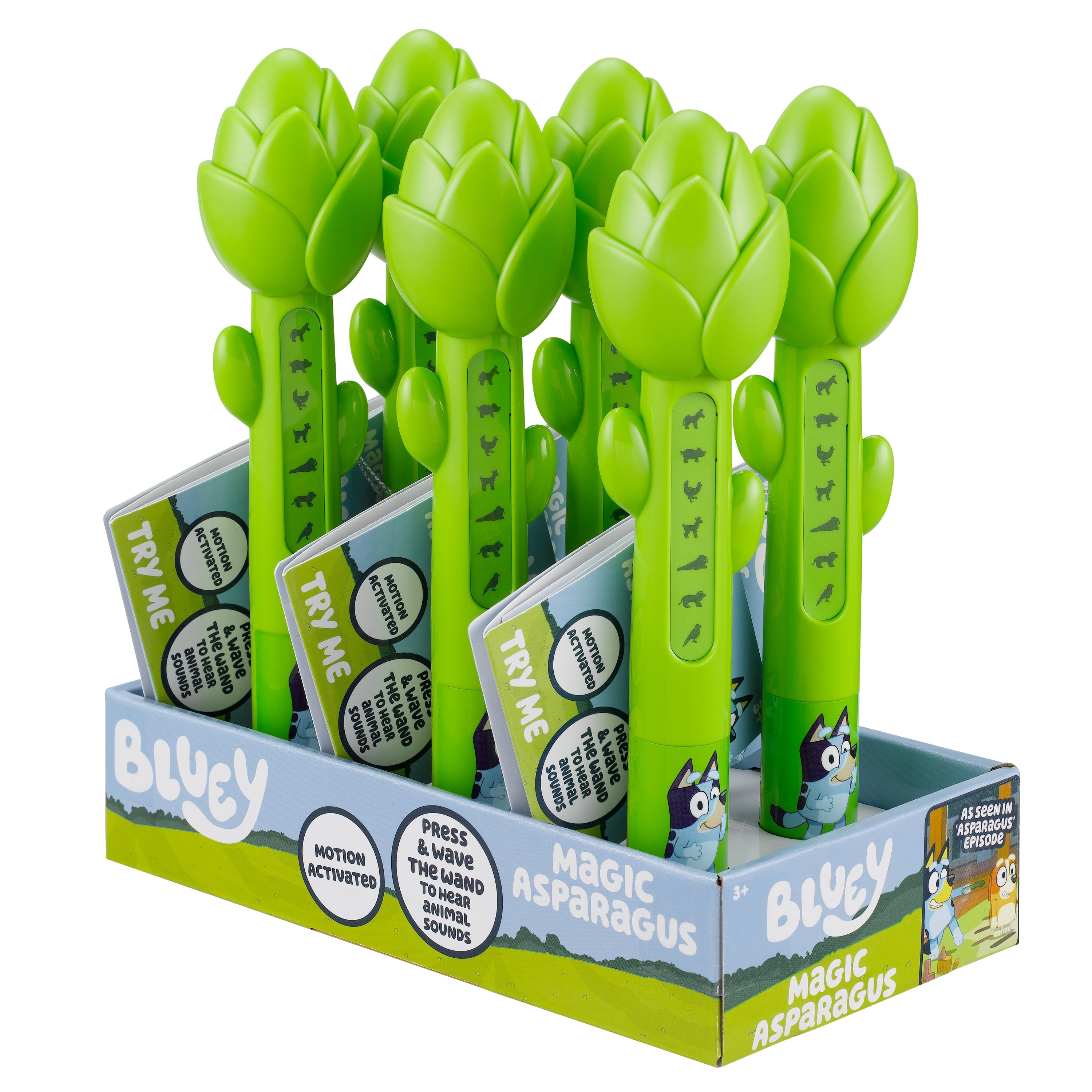 Bluey Magical Asparagus Wand with Animal Sounds and Interactive Fun, Children Ages 18 Months and Up