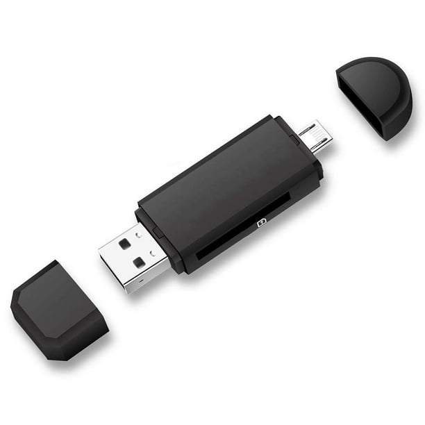 Lector de tarjetas Micro USB + USB OTG Adaptador de tarjeta de memoria USB2.0 para PC Android