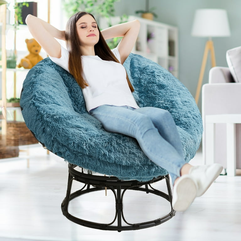 Mongolian Fur Papasan Chair Cushion Faux Fur Mongolian Faux Fur