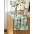 thumbnail image 5 of Table Runner 36 Inches Long for Kitchen Dining, Green Weeping Eucalyptus Dresser Scarf Farmhouse, Dining Table Decorations for Wedding/Parties, Spring Summer Country Leaves 13 x 36 In, 5 of 8