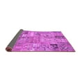 thumbnail image 2 of Ahgly Company Indoor Round Patchwork Purple Transitional Area Rugs, 5' Round, 2 of 4