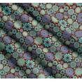 thumbnail image 3 of Soimoi Red Cotton Poplin Fabric Blue Mandala Printed Fabric 1 Yard 42 Inch Wide, 3 of 7