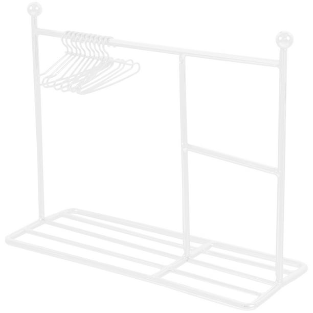 KAKOWELY 1 juego de mini perchas para ropa, mini perchero para casa, adornos para muebles en miniatura