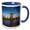 Blue/White, variant on 3drose, Netherlands, Kinderdijk. Traditional Dutch Windmills, 15oz Two-tone Yellow Mug