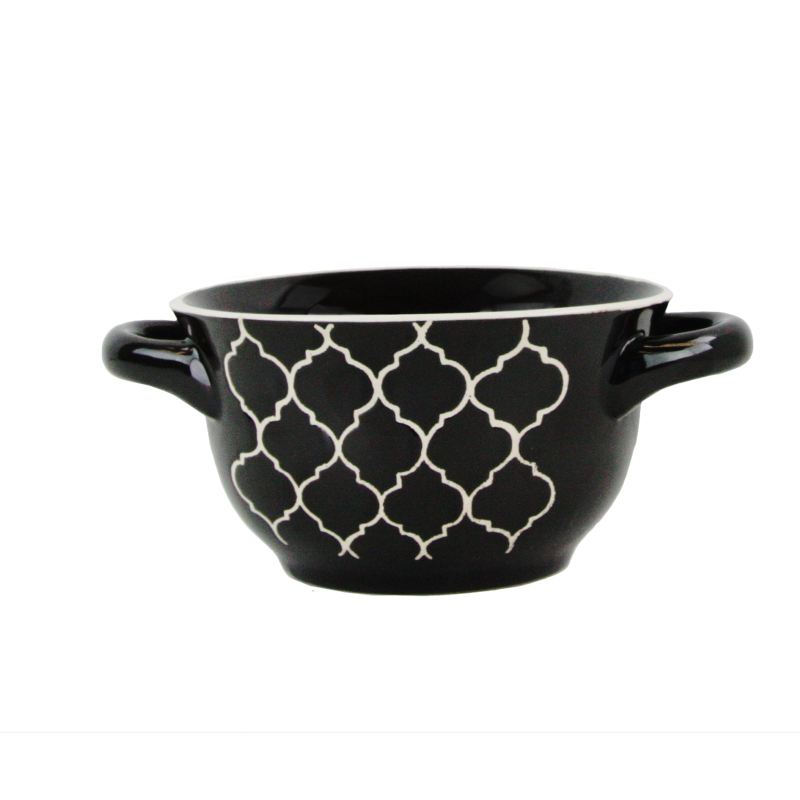Mathiston 27 oz. Black Ceramic Soup Bowl, Set of 2