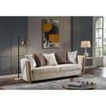 thumbnail image 3 of Chanelle Thick Velvet Fabric 3Pc Living Room Set Made With Wood in Beige, 3 of 17
