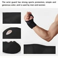 thumbnail image 3 of Yuarrent Muñequera de 2 piezas, Color sólido, deporte elástico, gimnasio, boxeo, levantamiento de pesas, soporte de bádminton, accesorios protectores Ropa Deportiva, Zapatos Yuarrent OD031869-00B, 3 of 6