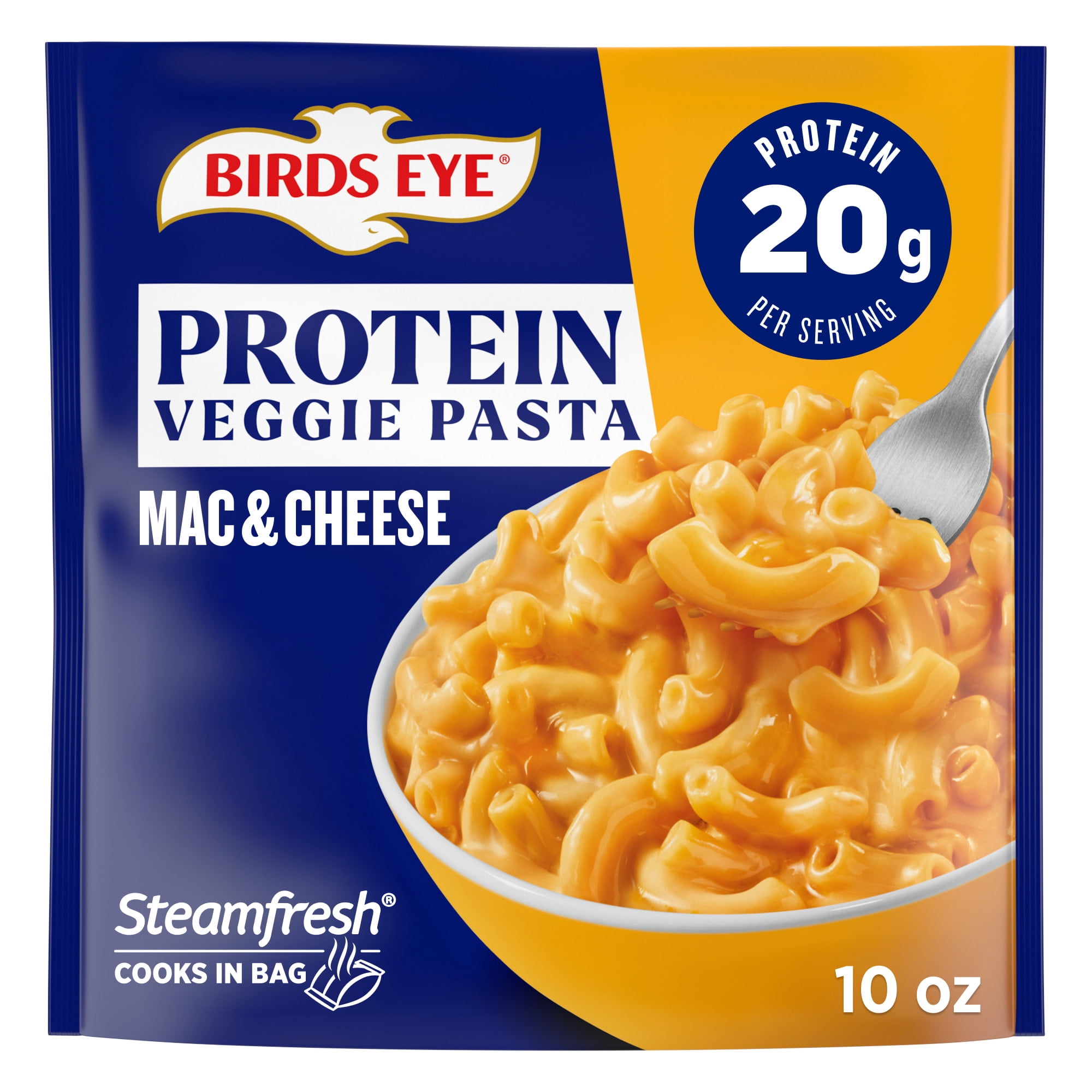 Birds Eye Protein Veggie Mac & Cheese, 20g of Protein, Frozen Side, 10 oz.