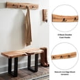thumbnail image 4 of Alaterre Furniture Alpine Natural Live Edge Wood 36" Coat Hooks, 4 of 7