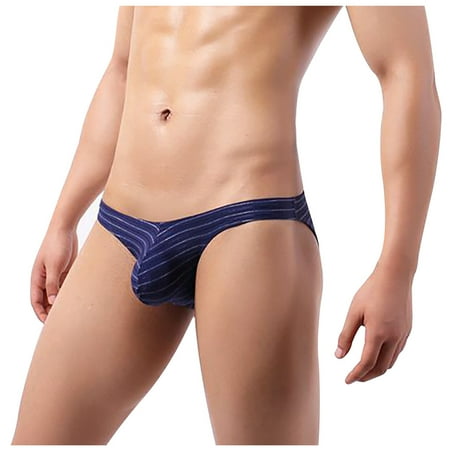 

Panties Clearance Men S Underwear Low Waist Trendy Color Stripes Comfortable Erotic Panties Dark Blue M