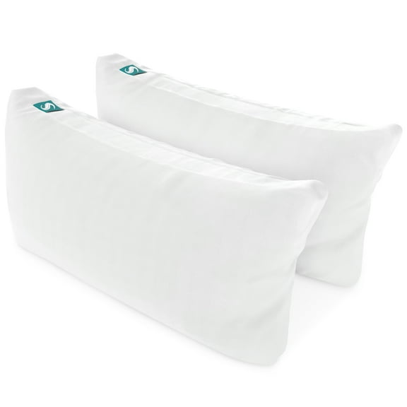 Sleepgram Bed Support Sleeping Pillows with Inserts, King Size (2 Pack)
