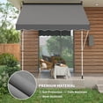 thumbnail image 4 of Outsunny 10x5ft Manual Retractable Awning, Patio Sun Shade Canopy, Grey, 4 of 10