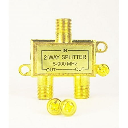 Custom Fit Coaxial 2 Way - new coaxial coax cable 2 way splitter rg59 f tv 75-ohm uhf/vhf/fm female