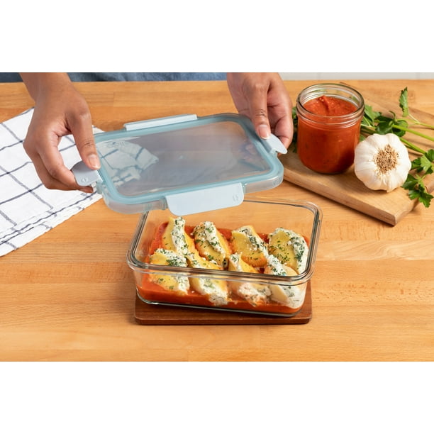 Ello Color Lock 5-Cup Glass Food Storage Container - Walmart.com