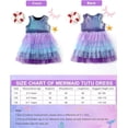 thumbnail image 4 of YANSION 7 Piezas de Disfraces de Cosplay de Sirena, Disfraz Princesa Niña, Vestido de Ariel para Fiesta de Cumpleaños de Niñas con Joyería de Tiara para Niña Fiesta Carnaval Cosplay, 4 of 7