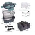 thumbnail image 2 of Electric Lunch Box, Ultra Quick Heated Portable Food Warmer With Leakproof Lid, Safety Material And Dishwasher Safe Components For Car/Truck/Office Use, 1.5L Stainless Steel, 2 of 5