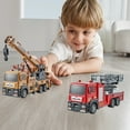 thumbnail image 4 of Alloy Construction Vehicle Toy, Realistic Fire Truck & Engineering Car with Movable Parts for Boys&Girls, Durable Metal Model for Boys Girls Age 3+, Christmas Gifts for Boys&Girls, 4 of 6