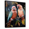 thumbnail image 2 of Designart "Love Birds Whispering Whimsically I" Parrot Floater Framed Wall Art Prints, 2 of 5
