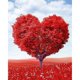 thumbnail image 1 of Pintura de diamante (DB3306) Árbol del corazón 5D Cuadro cuadrado de bricolaje Decoración de amor 45x60cm Rojo FLhrweasw Nuevo, 1 of 1