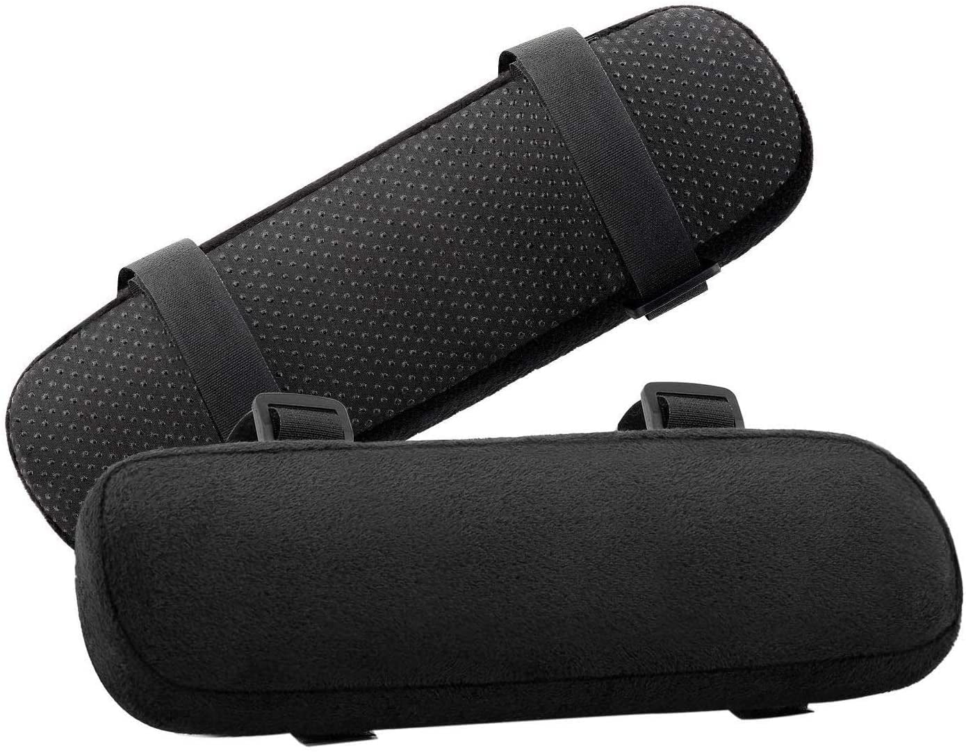 Universal Armrest Pads: Ergonomic Memory Foam High Density Anti-Slip Arm Rest Covers 2PC Set Office Jumbo Computer Elbow Cushion Arm Pads Wheelchair Relieves Forearm Pain Fatigue Gaming 