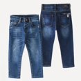 thumbnail image 3 of Jalioing Kids Boys Denim Trouser Button High Waisted Stretch Pant Straight-Leg Casual Jean Pants, 3 of 4