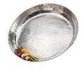thumbnail image 3 of homeroots kitchen & dining 388574 Round Silver Hammered Tray, 3 of 3