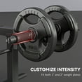 thumbnail image 4 of Soozier Adjustable Steel Seated Calf Raise Exercise Strength Training Gym Equipment, Black, 4 of 10