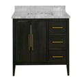 thumbnail image 7 of Parisian 36" Bathroom Vanity with Black Oak Cabinet and Carrara Marble Top, 7 of 7