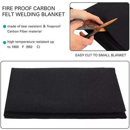 FurNest High Temp Carbon Felt FireproofWelded Heat@insulating CottonWool Felt bl