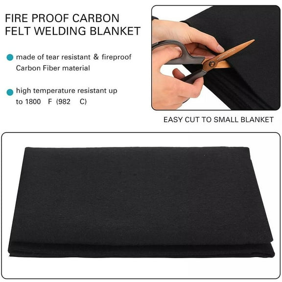 FurNest High Temp Carbon Felt FireproofWelded Heat@insulating CottonWool Felt bl