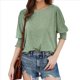 thumbnail image 1 of Blusa Tipo Túnica Informal con Cuello Redondo y Ligera para Mujer, Color Verde , Talla M, 1 of 7