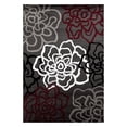 thumbnail image 1 of Tapis Moderne Contemporain de 6' X 9' Rouge/gris, 1 of 2