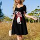 thumbnail image 4 of Vestido de manga corta Caddyshack Be The Ball, vestido de mujer, vestidos de noche de verano, vestidos para mujer, traje de verano para mujer, 4 of 7