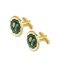 thumbnail image 2 of Saint Patrick's Day Men's Stainless Steel Shirt Cufflinks Set - Suitable for Formal Attire - Ideal for Work and Events, 2 of 6