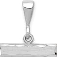 thumbnail image 1 of 14K White Gold 14Kw Large Brushed Diamond Cut Number Top Charm (6.86 X 16.19) Made In United States wlgtop, 1 of 6