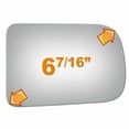 thumbnail image 2 of Convex Passenger Side Replacement Mirror Glass for 1987-1989 Isuzu Impulse W/O Baking Plate, 2 of 4