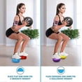 thumbnail image 4 of 6pcs Semi-circle Yoga Aid Ball (Durian Ball - Yellow + Red + Purple + blue + Green + Orange + Pump), 4 of 5